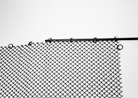 Using straight end of the rod and starting at end of panel opposite cool grip pull, begin threading the rod through rings. Be sure to skip the first ring (it will be attached inside the valance later).